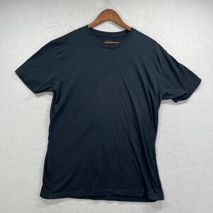 Fresh Clean Tees T Shirt Mens Large Black Crew Neck Short Sleeve Cotton Blend